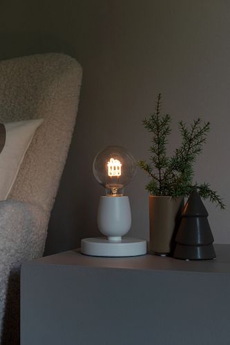Konstsmide Weihnachtsbeleuchtung  LED Tischleuchter Geschenk weiß Timer