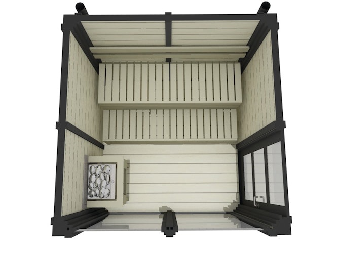 Wolff Finnhaus Saunahaus Paradiso 2x2 (1-Raum)