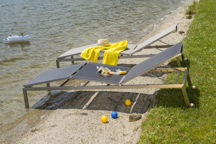 Diamond Garden Liege MONACO 45 cm hoch, Edelstahl gebürstet / DiGaLan