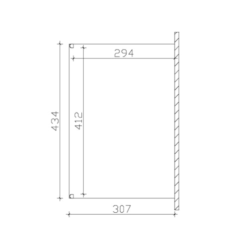 Skan Holz Aluminium Terrassenüberdachung Genua Breite 434 cm