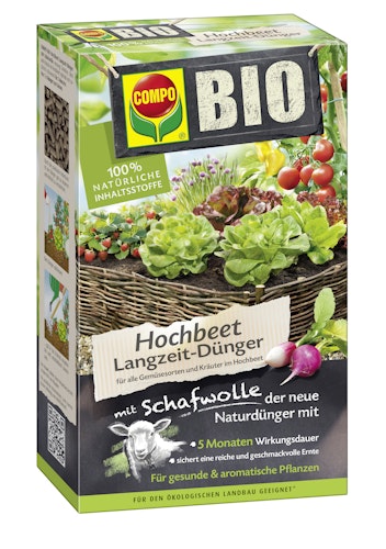 COMPO BIO Hochbeet Langzeit-Dünger mit Schafwolle (750 g)
