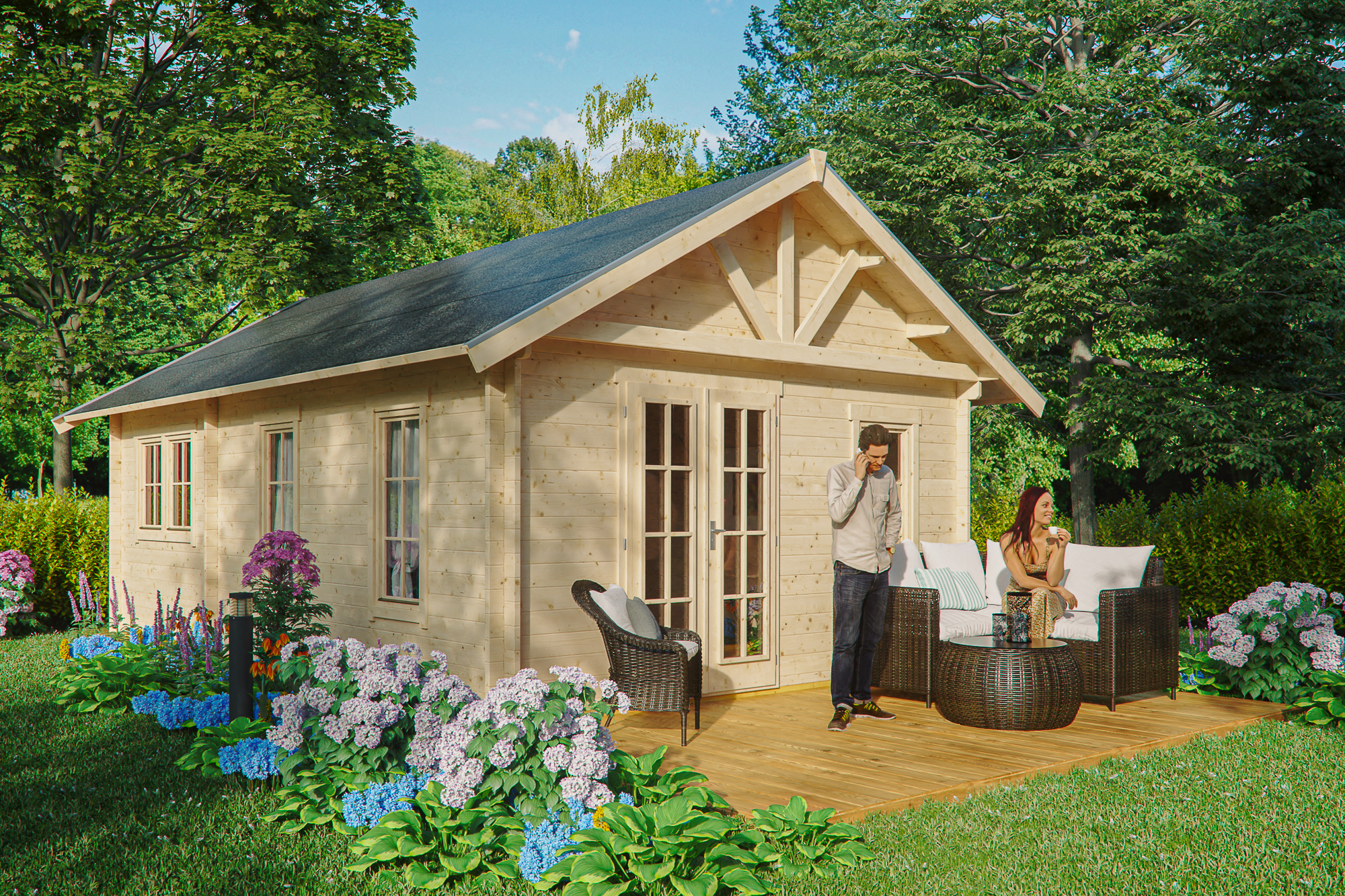 Skan Holz 45 mm Blockbohlenhaus Bern 4