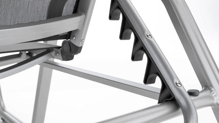 Kettler Stapelliege BASIC PLUS, Aluminium Silber / Outdoorgewebe Anthrazit - Sonderaktion