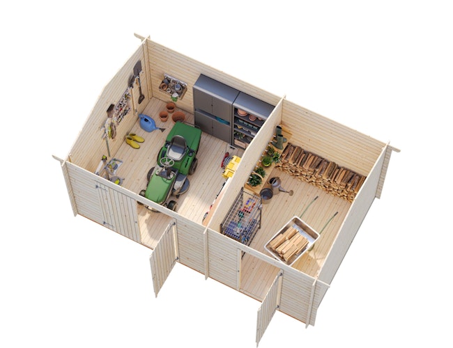 Palmako Gerätehaus Jari 14,5 m² - 28 mm