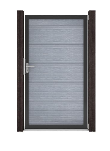 GroJa Solid Steckzaun Universal Einzeltor Sondermaß mit Anthrazitrahmen