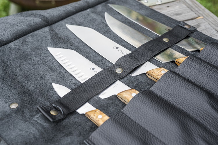 DICK Leder-Rolltasche VIVUM 5-teilig schwarz