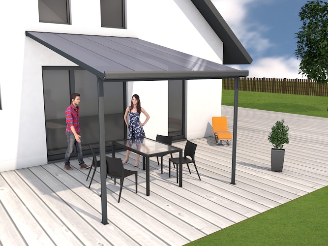 Gutta Standard Terrassendachsystem Typ D/E/F weiß/anthrazit