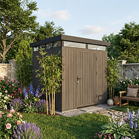 NewTechWood WPC Gartenhaus Cella 77 mit Einzeltür - 21 mm