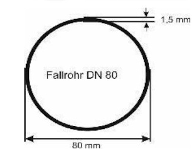 Fallrohrbogen 87° DN 80 dunkelgrau