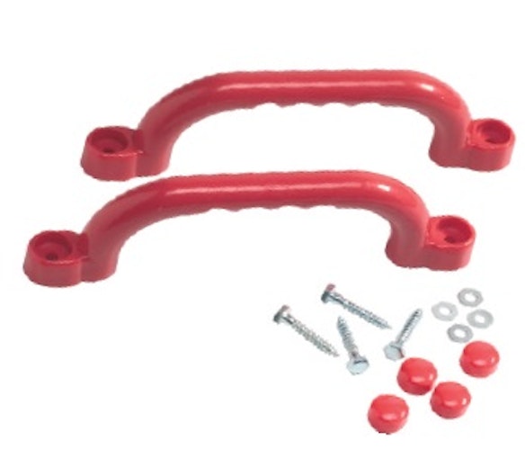 T&J Handgriffe aus Kunststoff, rot, 2 Stück