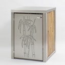 Vorschaubild BambusBASIS Mülltonnenbox Edelstahl für 240 l-Tonne  -  1-/2-/3-er Box