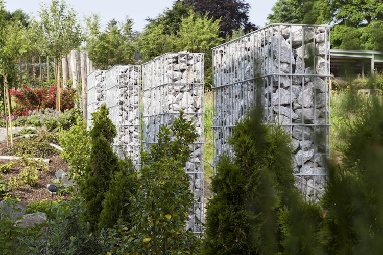 dz Gabionen-Korb JUMBO 1000 inklusive Pfosten zum Einbetonieren