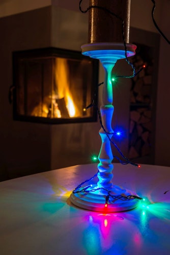 Konstsmide Weihnachtsbeleuchtung  Micro LED Lichterkette 100 bunte Dioden