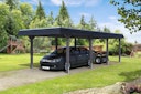 Vorschaubild Skan Holz Wendland - Walmdach Carport aus Leimholz Breite 362 cm