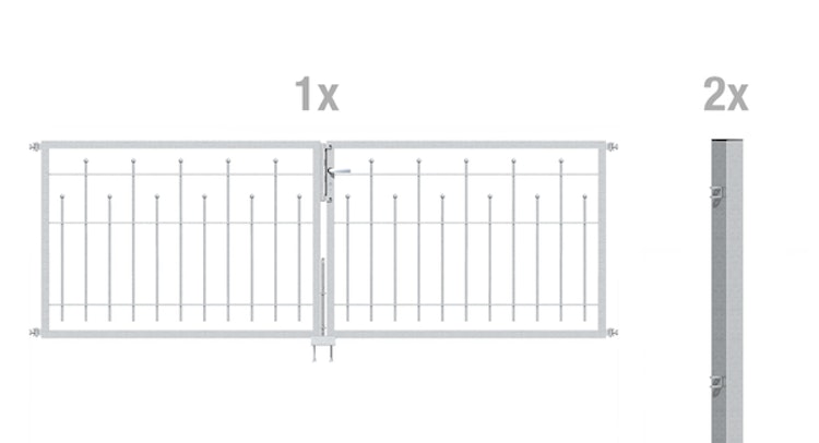 Alberts® Doppeltor-Set Madrid zum Einbetonieren