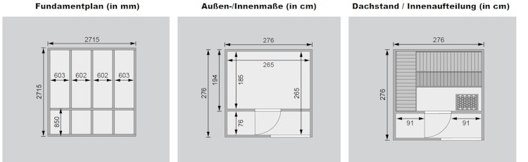 Karibu Gartensauna Saunahaus Cuben inkl. Vorraum, naturbelassen inkl. gratis Sauna-Zubehörset im Wert von 234,94 €