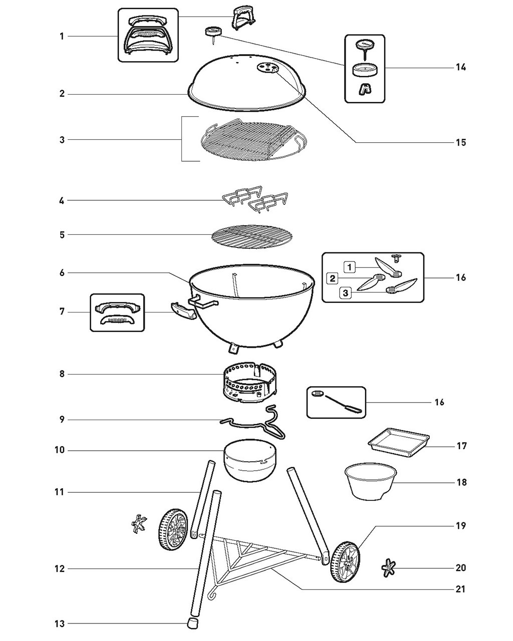 Explosionszeichnung Ersatzteile