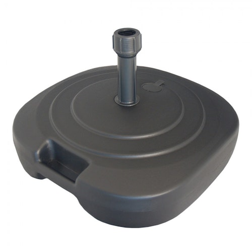 Delschen befüllbarer Schirmständer mit Kunststoff-Rohr Ø 18-38 mm, Handgriff & Rollen, Polyäthylen Eisengrau - Abverkauf