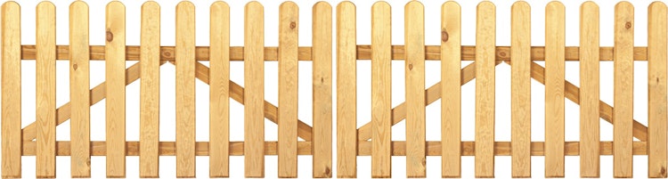 T&J HEIKO Gartenzaun Tor gerade grün 300 x 80 cm Latten