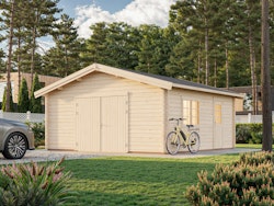 Palmako Garage Roger 27,7 m² - 70 mm - mit Holztor