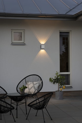 Konstsmide Wandleuchte Chieri, 2x2 LED, weiss, IP54 (7891-250)