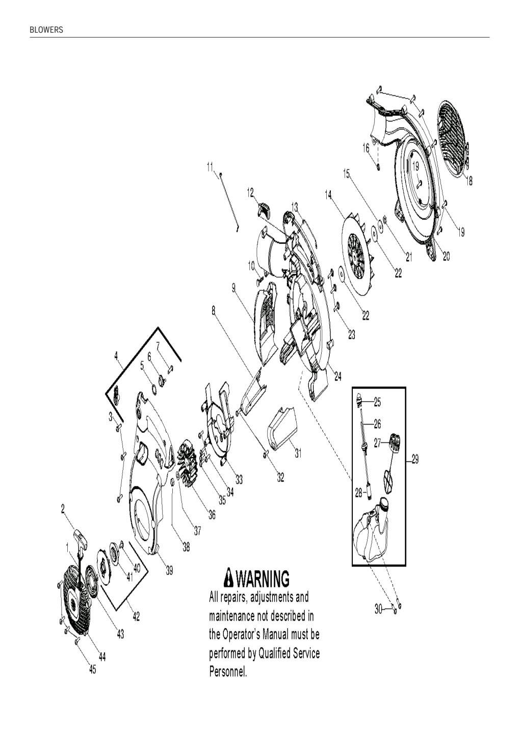 Explosionszeichnung Ersatzteile