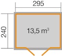 Vorschaubild Weka Gartenhaus 219 wekaLine - 28 mm