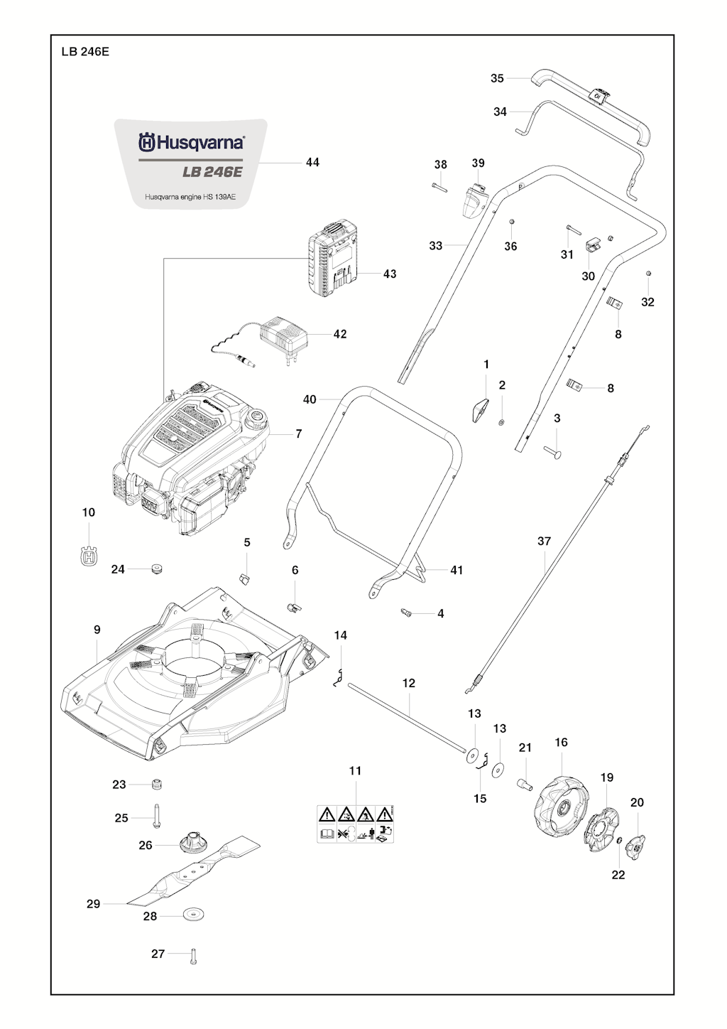 Explosionszeichnung Ersatzteile