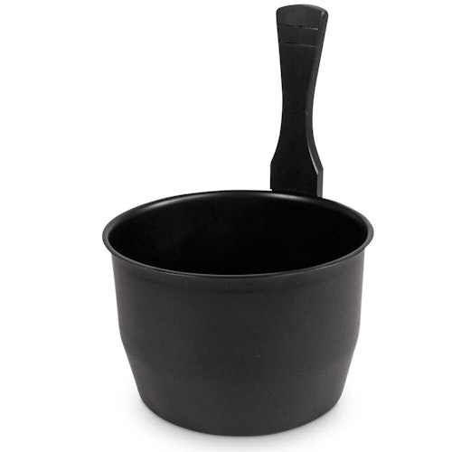 Eliga Aufgusseimer ca. 4 l aus Edelstahl mit schwarzer Pulverbeschichtung