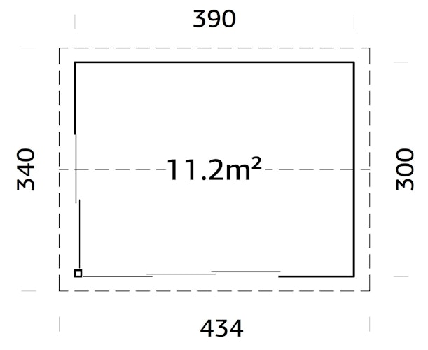 Palmako Gartenhaus Amanda 11,2 m² Slide - 44 mm