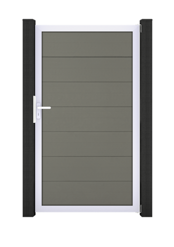 GroJa Solid Grande Tor Standard 1-flügelig mit Aluminiumrahmen