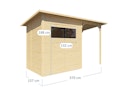 Vorschaubild Bertilo Gartenhaus Pent Modern 2 Plus inkl. Anbaudach - 18 mm