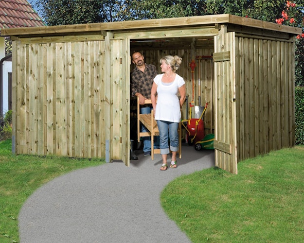 Weka 20 mm Flachdachschuppen Lagerhaus 607 4