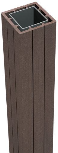 GroJa Solid Zaunelement Pfosten zum Einbetonieren 7 x 7 cm - Auslaufartikel!