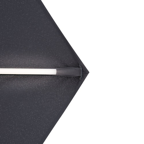 doppler Mittelmastschirm ACTIVE 300 Auto Tilt LED, Aluminium Silber / 100 % Polyester Anthrazit