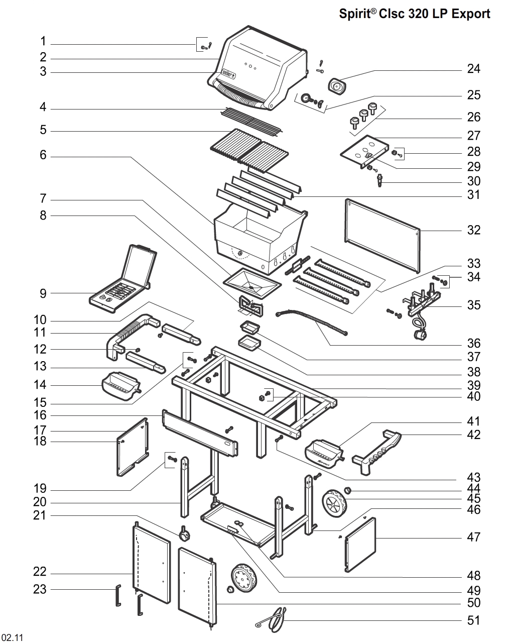 Weber Spirit E-320 Classic LP Blk (Germany/Austria)