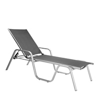 Kettler Stapelliege BASIC PLUS, Aluminium Silber / Outdoorgewebe Anthrazit