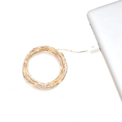 Konstsmide Weihnachtsbeleuchtung  Micro LED Lichterkette silber/bernstein