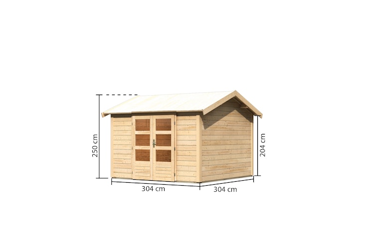 Karibu Premium Gartenhaus Theres 7 - 28 mm