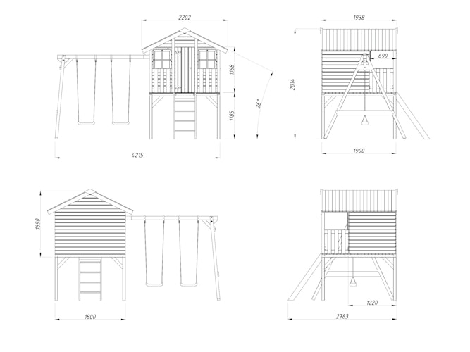 Palmako Kinderspielhaus Toby Set