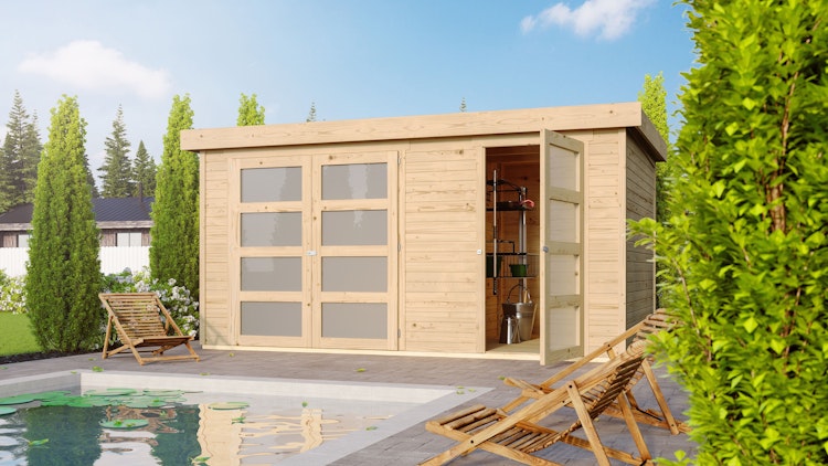 Karibu Woodfeeling Gartenhaus Mühlentrup 1 Zweiraumhaus - 19 mm