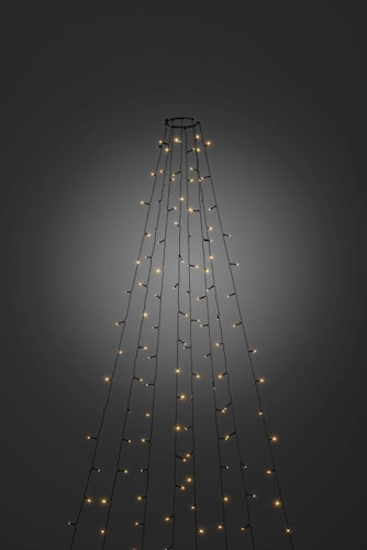 Konstsmide Weihnachtsbeleuchtung  LED Baummantel mit Ring 8 Stränge je 30 Dioden