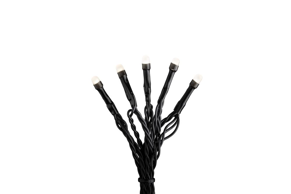 Konstsmide Weihnachtsbeleuchtung  Micro LED Lichterkette gefrostet 80 warmweiße Dioden