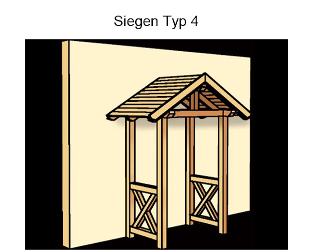 Skan Holz Satteldach Vordach Einzeltür Siegen