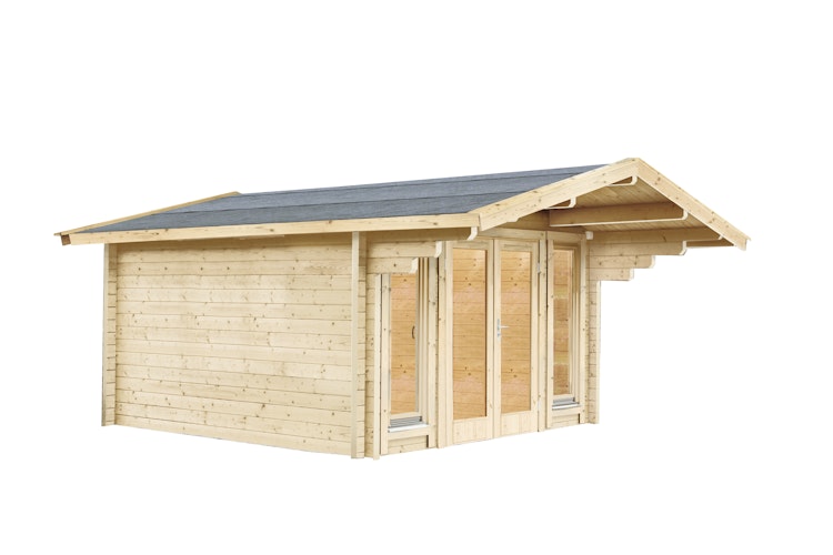 Wolff Finnhaus Gartenhaus Hammerfest 70-B isolierverglast XL