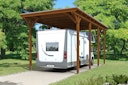 Vorschaubild Skan Holz Caravan-Carport Emsland 404x846 cm mit erhöhter Einfahrt