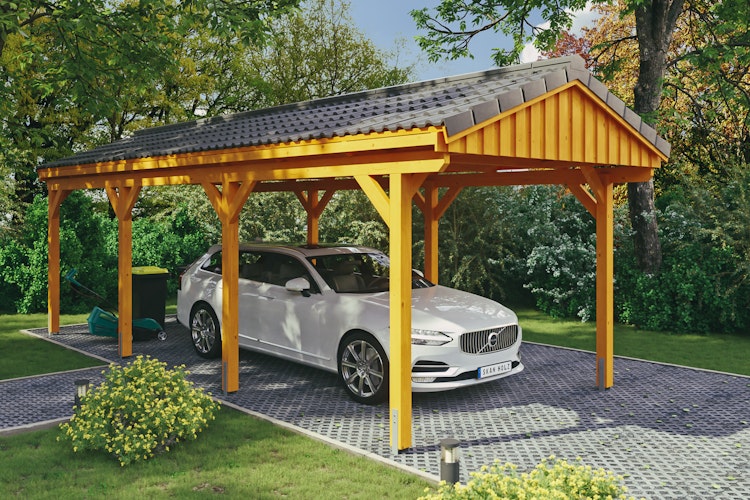 Skan Holz Fichtelberg - Satteldach Einzelcarport Breite 317 cm