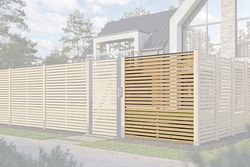 Karibu Sichtschutzzaun Lamelle 1800 x 1860 mm 