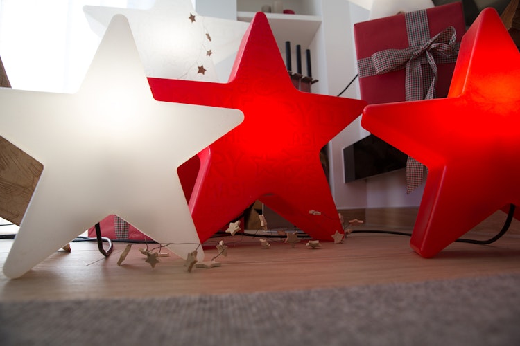 8 seasons design LED-Dekoleuchte Shining Star 'Merry Christmas' Ø 60 cm (WW), verschiedene Farben