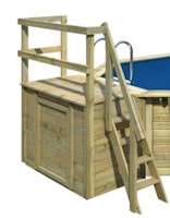 Karibu Ersatz Sonnenterrasse für Pool 1,4 Modell X kesseldruckimprägniert